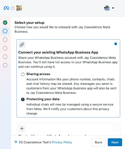 Meta Embedded Signup: Connect your existing WhatsApp Business App